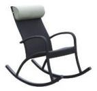 Плетеное кресло-качалка с подголовником