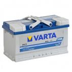 Автомобильные аккумуляторы Varta Blue Dynamic 80ah 740A обратный 315х175х175 низкий