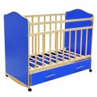 Кровать детская Вдк «Морозко» с ящиком, синий