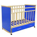 Кровать детская Вдк «Садко» с ящиком, синий