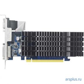 Видеокарта ASUS GeForce 210 (PCI-E 2.0, 512 MB, GDDR3, 32 bit, Base: 589 MHz, 1200 MHz, 40nm, GT218-325, 16/8/4, БП от 300 Вт, пассивное охлаждение, низкопрофильная (без планки), двухслотовая, длина 175 мм, DirectX 10.1, Open GL 3.3, D-Sub x 1, DVI-I x 1, HDMI x 1, TurboCache 1GB) Retail [ 210-SL-TC1GD3-L ] ASUS GeForce 210