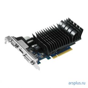 Видеокарта ASUS GeForce GT 730 (PCI-E 2.0, 2048 MB, GDDR3, 64 bit, Base: 902 MHz, 1800 MHz, 28nm, GK208-301, 384/32/8, БП от 300 Вт, пассивное охлаждение, низкопрофильная (с планкой), двухслотовая, длина 137 мм, DirectX 11, Open GL 4.5, D-Sub x 1, DVI-D x 1, HDMI x 1) Retail [ GT730-SL-2GD3-BRK ] ASUS GeForce GT 730