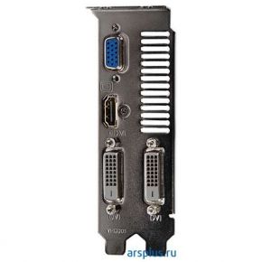 Видеокарта Gigabyte GeForce GT 740 (PCI-E 3.0, 1024 MB, GDDR5, 128 bit, Base: 1072 MHz, 5000 MHz, 28nm, GK107-425, 384/32/16, БП от 400 Вт, активное охлаждение с 1 вентилятором, полноразмерная, двухслотовая, длина 186 мм, DirectX 11, Open GL 4.5, D-Sub x 1, DVI-D x 2, HDMI x 1) Retail [ GV-N740D5OC-1GI ] Gigabyte GeForce GT 740