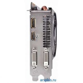 Видеокарта Gigabyte GeForce GTX 960 (PCI-E 3.0, 2048 MB, GDDR5, 128 bit, Base: 1165 MHz, Boost: 1228 MHz, 7010 MHz, 28nm, GM206-300, 1024/64/32, БП от 400 Вт, 6 pin, активное охлаждение с 1 вентилятором, SLI, полноразмерная, двухслотовая, длина 181 мм, DirectX 12, Open GL 4.5, DVI-I x 1, DVI-D x 1, HDMI x 1, DP x 1, HDMI 2.0, DisplayPort 1.2, укороченная версия для mITX-платформ) Retail [ GV-N960IXOC-2GD ] Gigabyte GeForce GTX 960