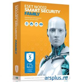 Пакет безопасности ESET NOD32 Smart Security Family 1 год на 5 ПК BOX Eset