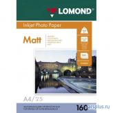 Бумага Lomond для струйных матовая (A4) 25 л. (160 г/м2) [ 0102031 ] Lomond