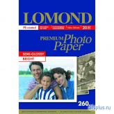 Бумага Lomond для струйных полуглянцевая (10x15 см) 20 л. (260 г/м2) [ 1103302 ] Lomond