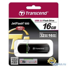 Флэш-накопитель USB2.0 16 GB Transcend JetFlash 600 Green [ TS16GJF600 ] Transcend JetFlash 600