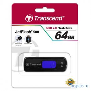 Флэш-накопитель USB2.0 64 GB Transcend JetFlash 500 [ TS64GJF500 ] Transcend JetFlash 500