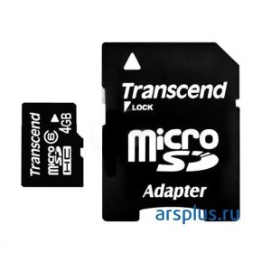 Флэш-карта microSDHC 4 GB Transcend [ TS4GUSDHC6 ] Transcend