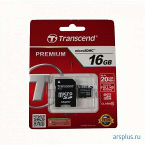 Флэш-карта microSDHC 16 GB Transcend [ TS16GUSDHC10 ] Transcend