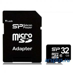 Флэш-карта microSDHC 32 GB Silicon Power [ SP032GBSTH010V10-SP ] Silicon Power