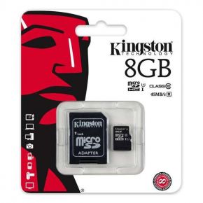 Флэш-карта microSDHC 8 GB Kingston [ SDC10G2/8GB ] Kingston