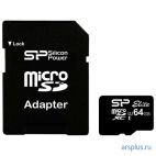 Флэш-карта microSDHC 64 GB Silicon Power [ SP064GBSTXBU1V20SP ] Silicon Power