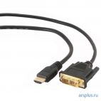 Кабель-переходник Gembird HDMI Type A (male) - DVI-D (male) 1.8 м [ CC-HDMI-DVI-6 ] Gembird