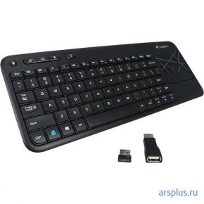 Клавиатура беспроводная Logitech Wireless Touch Keyboard K400 USB Black Logitech Wireless Touch Keyboard K400