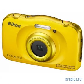 Фотоаппарат Nikon CoolPix W100 желтый 13.2Mpix Zoom3x 2.7 1080p 22Mb SDXC [VQA013K001] Nikon