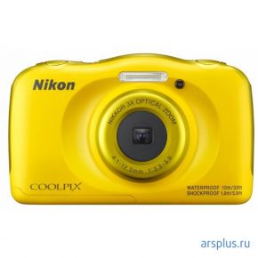 Фотоаппарат Nikon CoolPix W100 желтый 13.2Mpix Zoom3x 2.7 1080p 22Mb SDXC [VQA013K001] Nikon