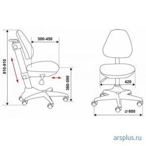 Кресло детское Бюрократ KD-2 [KD-2/BL/TW-55] Бюрократ