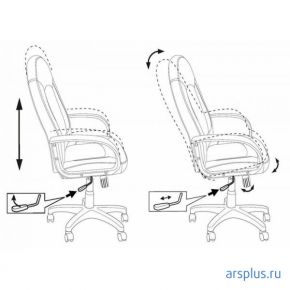 Кресло руководителя Бюрократ CH-826 [CH-826/B+WH] Бюрократ