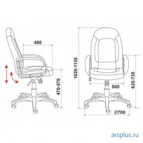 Кресло руководителя Бюрократ CH-826 [CH-826/B+WH] Бюрократ
