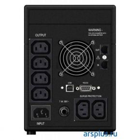 ИБП Ippon Smart Power Pro 1000 (line-interactive, розеток (C13) 4+порт RJ-11, 600 Вт / 1000 VA, COM (RS-232) + USB, Black) Ippon Smart Power Pro 1000