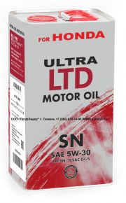 Honda SAE 5W30 API SN SCT синтетическое моторное масло Хонда, канистра (банка) 4л