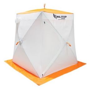 Палатка Onlitop Призма Стандарт 150, 3-слойная, бело-оранжевый