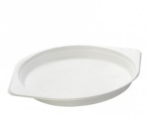 Тарелка белая одноразовая
