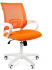 Компьютерное кресло Chairman 696 Белый пластик TW-16/TW-66 Оранжевое