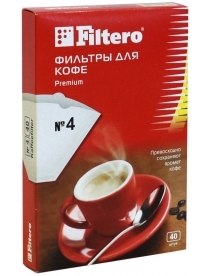 Filtero Кофеварка фильтр Filtero №4/80, коричневые для кофеварок с колбой на 8-12 чашек