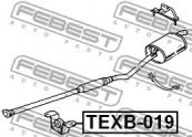 Кронштейн крепления глушителя Febest TEXB019 Febest