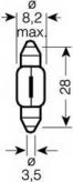 Лампа 12V 3W SV7-8 ORIGINAL LINE качество оригинальной запасной части (ОЕМ) 1 шт. Osram 6428 Osram