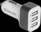Зарядное устройство Авто З/У DEFENDER UCA-03 — 3-порта USB 83570