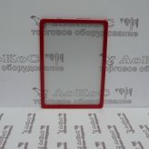 Рамка из ударопрочного пластика с закругленными углами PF-A2, цвет красный